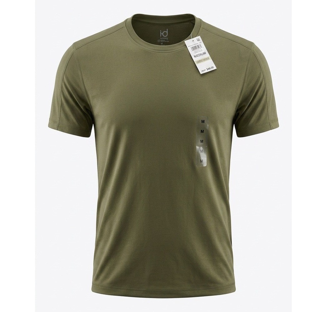 Ideology Mens Performance Tee Native Green Rapidry Workout Shirt Medium NEW
